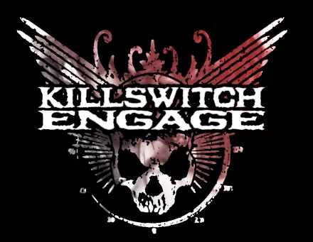 HD desktop wallpaper featuring the Killswitch Engage logo, designed with a skull and wings motif, capturing the essence of the band's heavy music style.