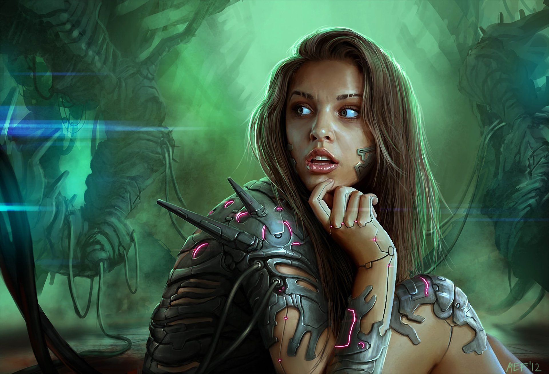 Futuristic Cyborg Hd Wallpaper A Sci Fi Vision By Mef