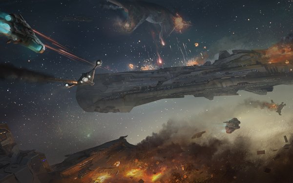 Ciencia ficción Batalla Battleship Futurista Fondo de pantalla HD | Fondo de Escritorio