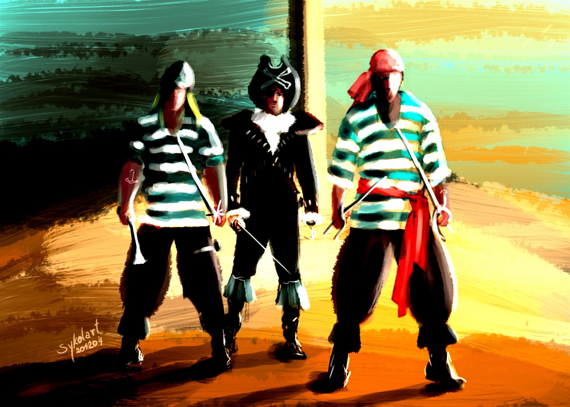 pirate groupe by sykolart