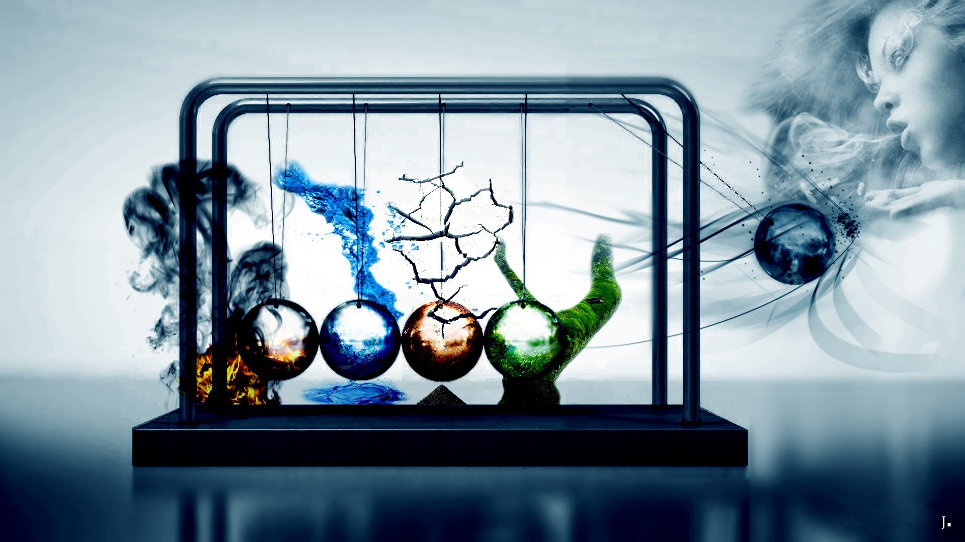 Download Artistic Elemental Science Laboratory Chemistry HD Wallpaper