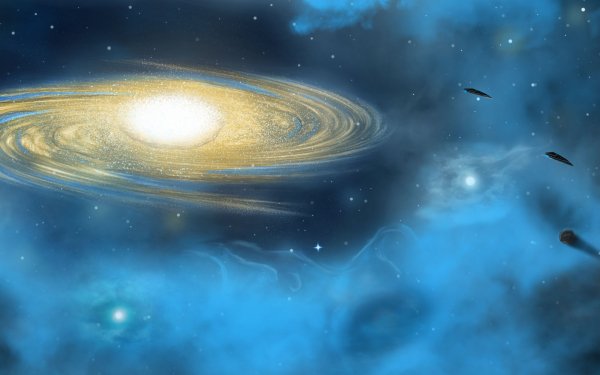 Sci Fi Galaxy Space Spaceship Stars Planet Nebula Light Cosmos Star HD Wallpaper | Background Image