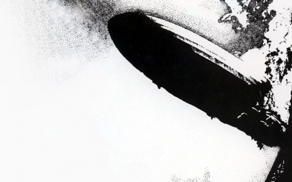 A striking black and white HD wallpaper featuring an iconic Zeppelin motif, blending music and art inspired by Led Zeppelin's legendary legacy.