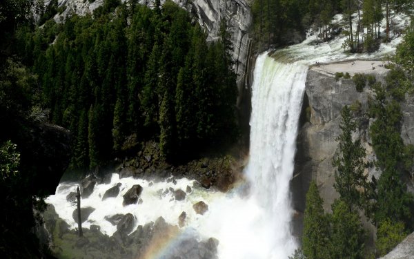 Earth Vernal Fall Waterfalls HD Wallpaper | Background Image