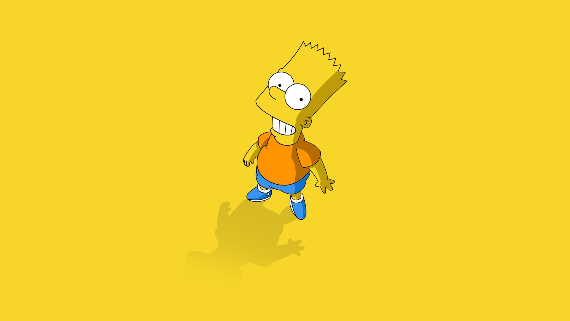 Download Sad Bart Simpsons Pink Yellow Gradient Art Wallpaper