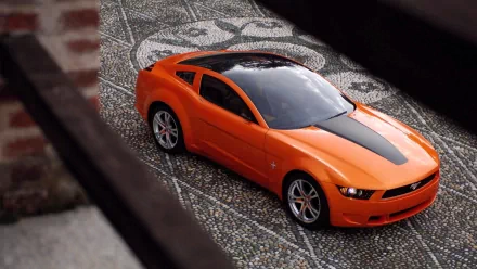 vehicle Ford Mustang orange car HD Desktop Wallpaper | Background Image