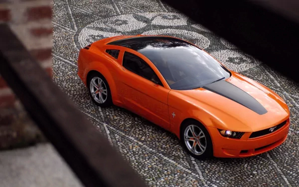 vehicle Ford Mustang orange car HD Desktop Wallpaper | Background Image