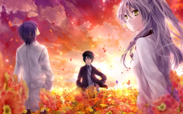 Fujimaki (Angel Beats!) Ayato Naoi Kanade Tachibana Anime Angel Beats! HD Desktop Wallpaper | Background Image