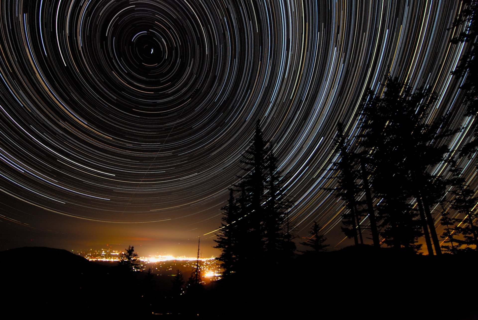 Download Time Lapse Nature Star Trail HD Wallpaper