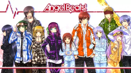 Ayato Naoi Chaa (Angel Beats!) Yusa (Angel Beats!) Hatsune Otonashi Hinata Hideki Yui (Angel Beats!) TK (Angel Beats!) Yuzuru Otonashi Yuri Nakamura Eri Shiina Kanade Tachibana Anime Angel Beats! HD Desktop Wallpaper | Background Image