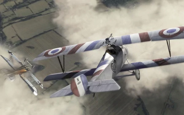 A close-up view of military aircraft soaring through clouds, showcasing detailed designs and vibrant colors, captured in stunning 4K Ultra HD for a striking desktop wallpaper.