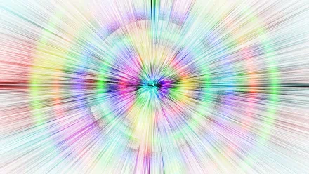 Abstract burst of vibrant colors radiates from the center, creating a dynamic and energetic HD PC desktop wallpaper background.