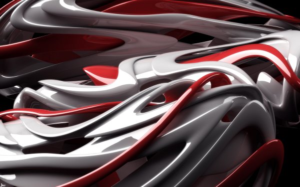 Abstrakt Cool CGI 3D Rot Schwarz HD Wallpaper | Hintergrund