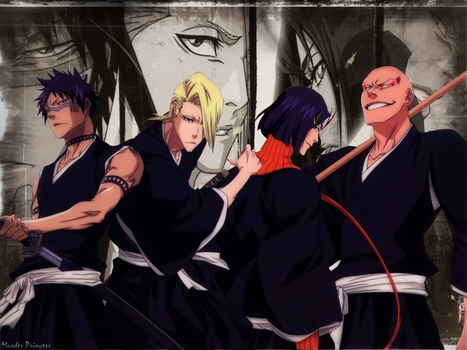 Download Hisagi Shūhei Izuru Kira Kia Ikkaku Madarame Yumichika Ayasegawa Anime Bleach Wallpaper