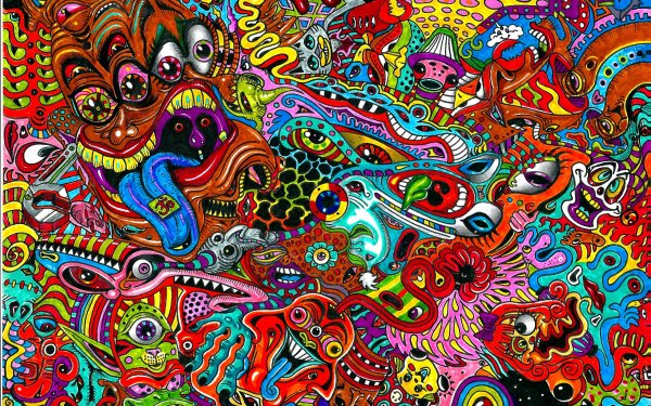 Artistic Psychedelic Drawing Surreal Colorful HD Wallpaper | Background Image