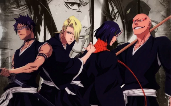Hisagi Shūhei Izuru Kira Kia Ikkaku Madarame Yumichika Ayasegawa Anime Bleach HD Desktop Wallpaper | Background Image