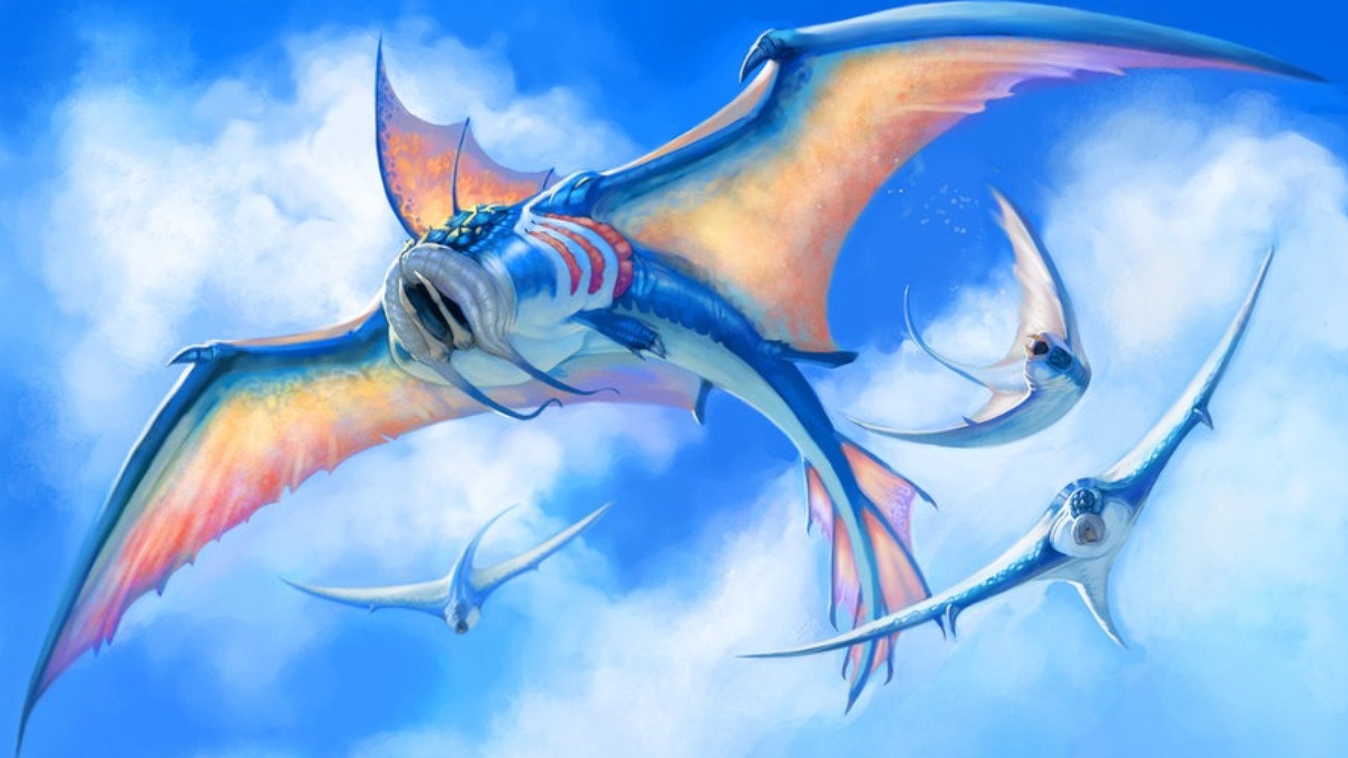 Воздушная существа. Летающие существа. Летающие Мифические существа. Летающие существа фэнтези. Летающие животные фэнтези.
