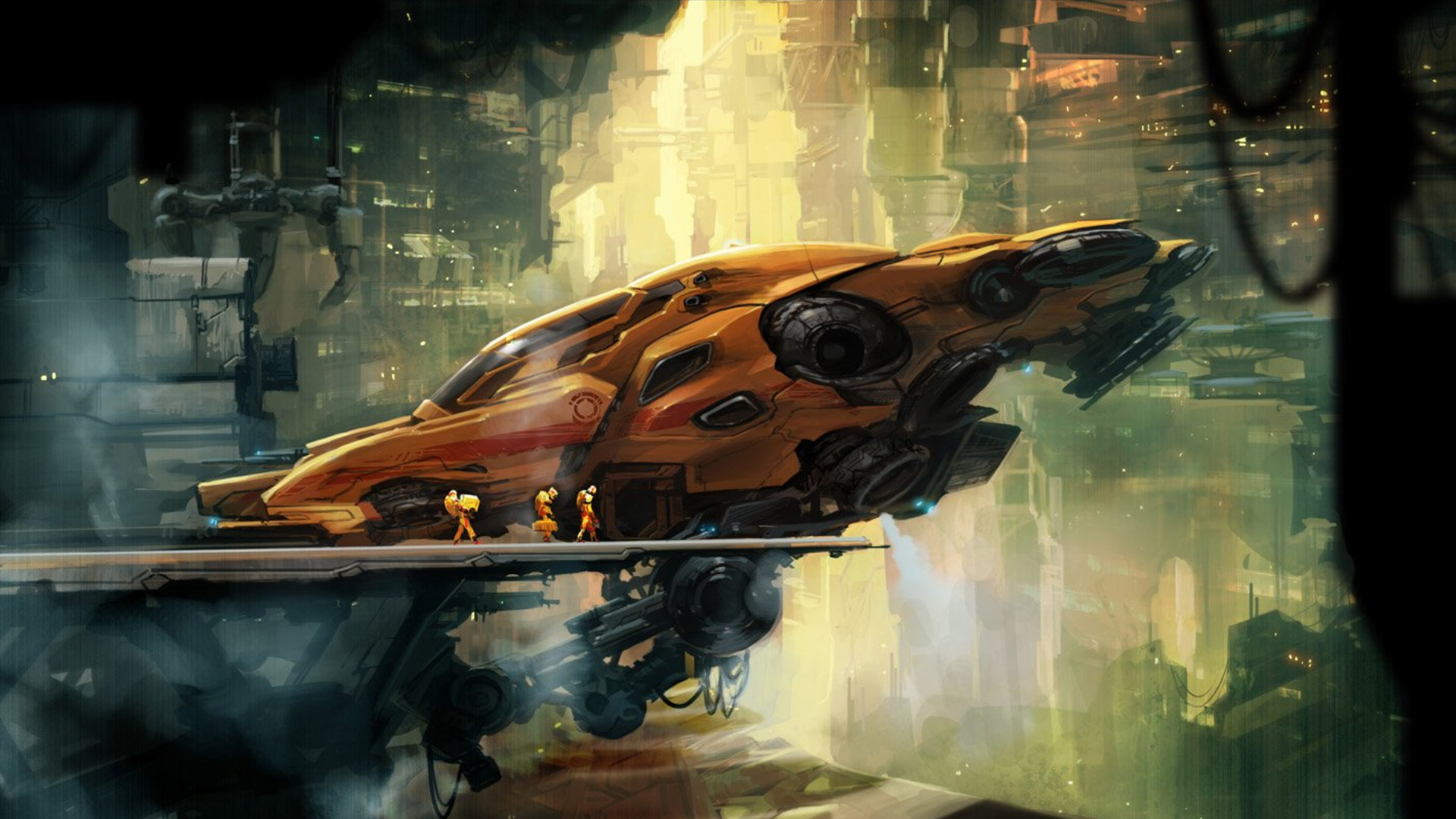 Sci Fi Spaceship HD Wallpaper