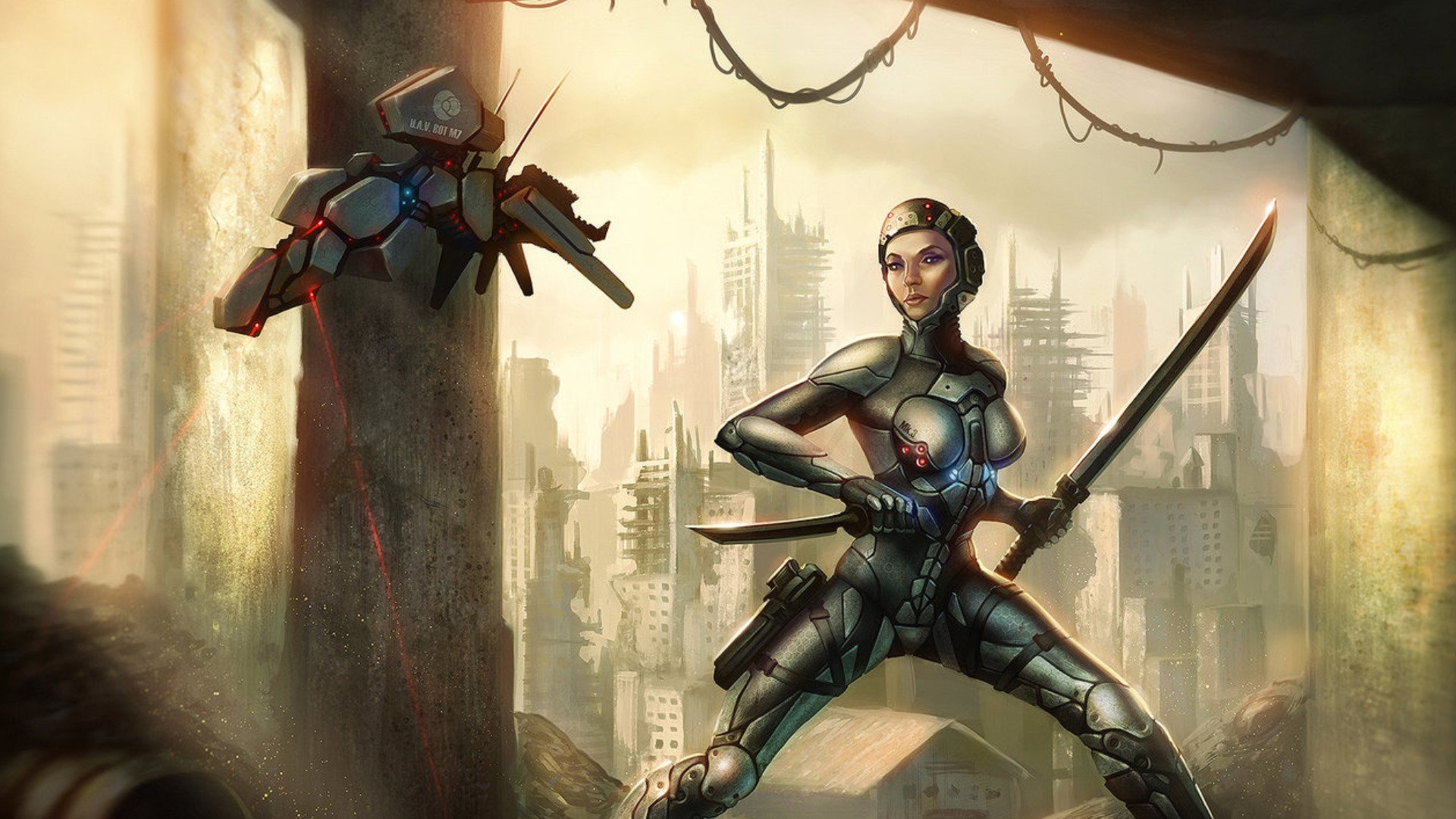 Download Sci Fi Women Warrior  HD Wallpaper