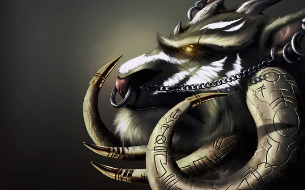 bull lion fantasy creature HD Desktop Wallpaper | Background Image