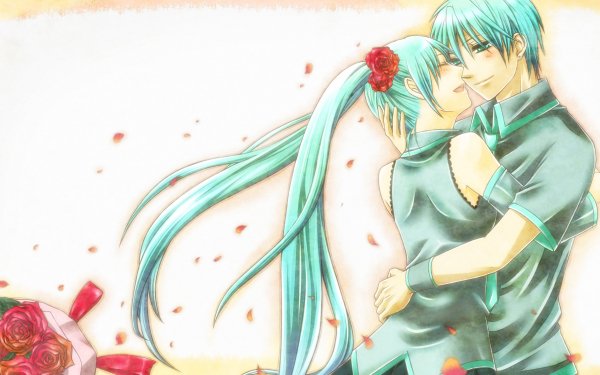 Anime Vocaloid Hatsune Miku Hatsune Mikuo Couple HD Wallpaper | Background Image