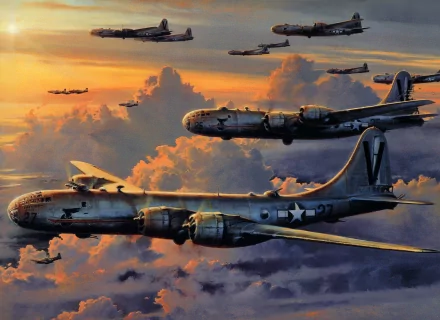 military Boeing B-29 Superfortress HD Desktop Wallpaper | Background Image