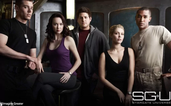 ronald greer jamil walker smith mathew scott Brian J. Smith chloe armstrong elyse levesque tamara johnson alaina huffman Eli Wallace david blue TV Show stargate universe HD Desktop Wallpaper | Background Image