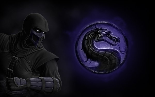 Videojuego Mortal Kombat Logo White Eyes Ninja Hood Mascara Noob Saibot Fondo de pantalla HD | Fondo de Escritorio
