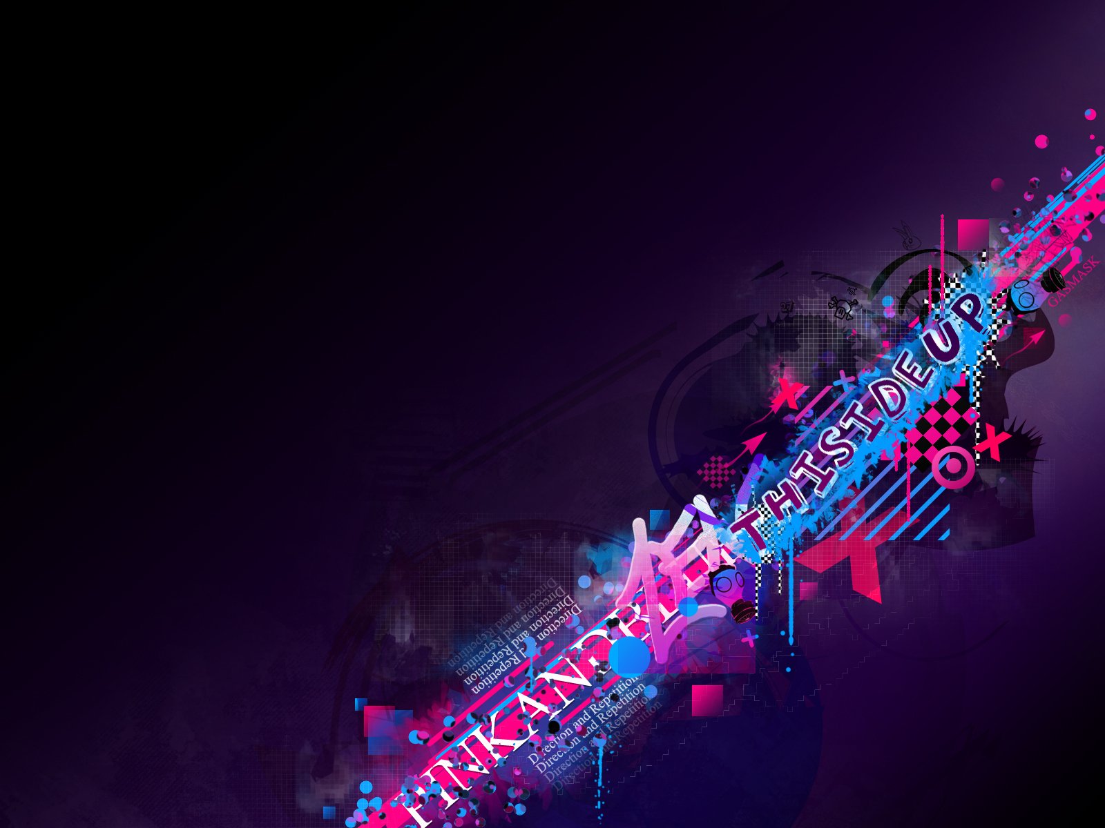 HD desktop wallpaper featuring an artistic, vector design with bold, vibrant colors and dynamic geometric elements, creating a visually engaging background.