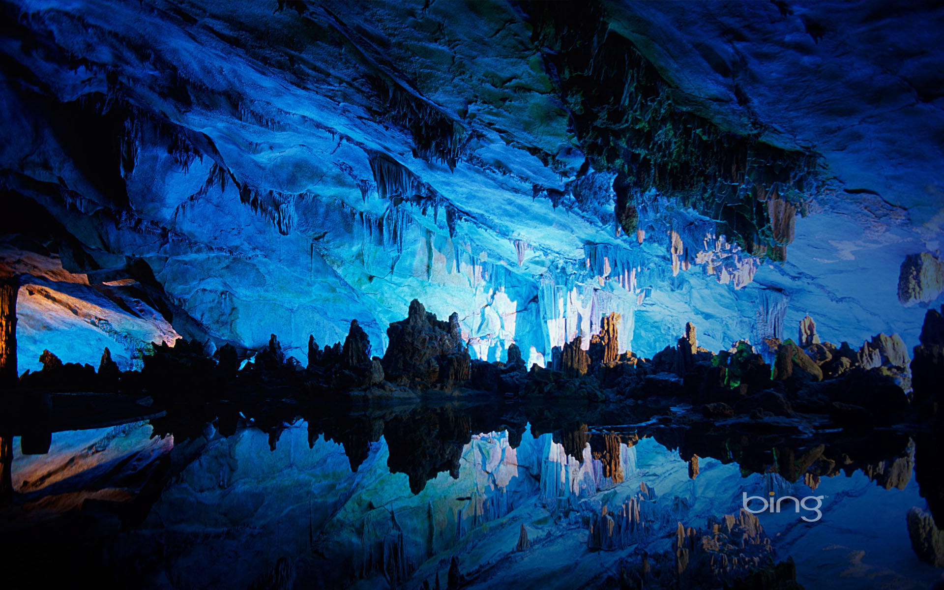 Reed Flute Cave Hd Wallpaper Background Image 1920x1200 Wallpaper