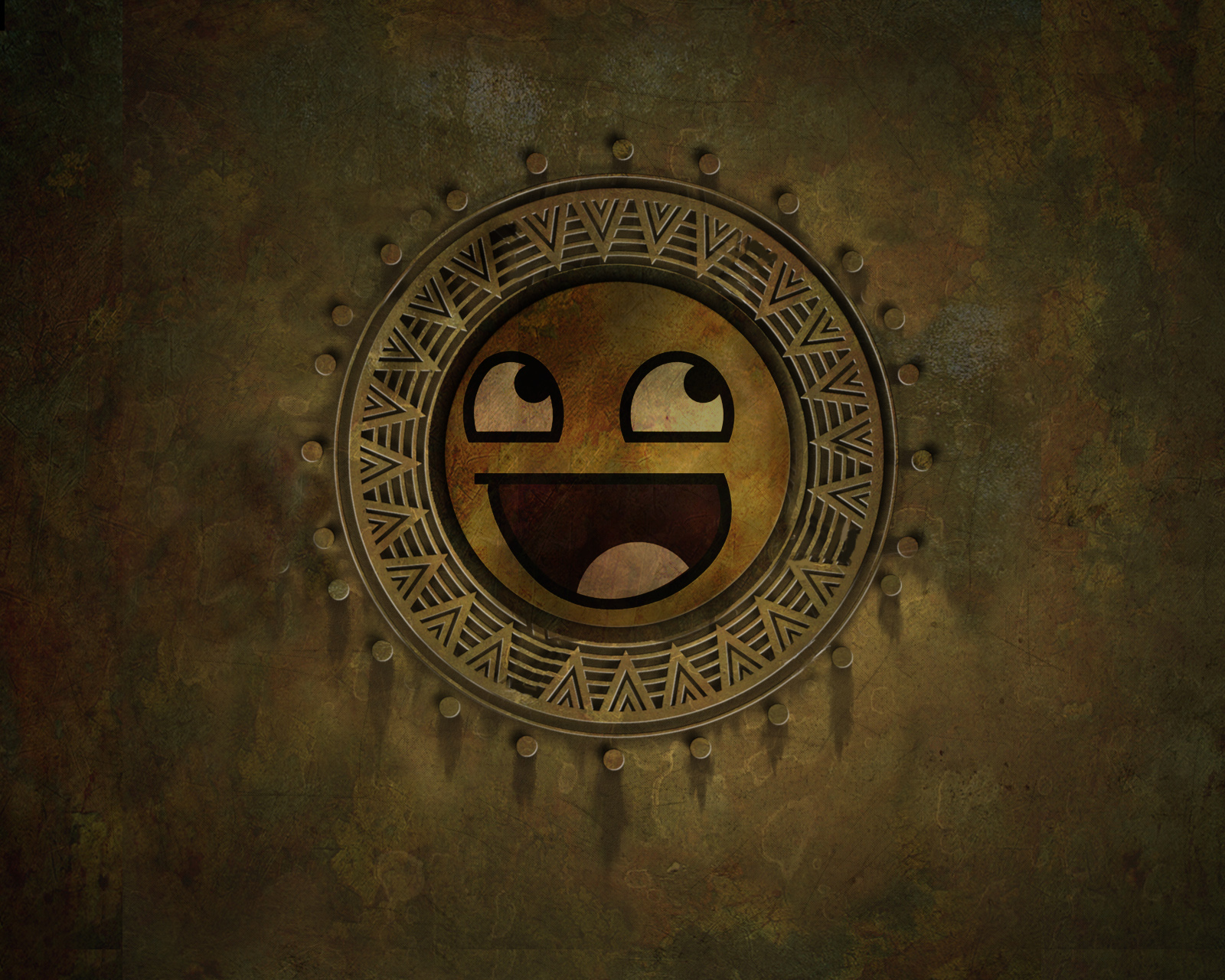 Smiling face with fail expression in an HD desktop wallpaper