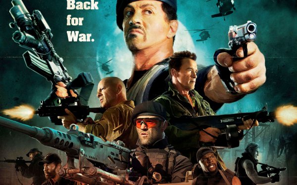 Movie The Expendables 2 The Expendables Barney Ross Sylvester Stallone Chuck Norris Booker Bruce Willis Church Hale Caesar Terry Crews Randy Couture Toll Road Arnold Schwarzenegger Trench Lee Christmas Jason Statham Gunnar Jensen Dolph Lundgren HD Wallpaper | Background Image