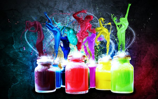 Abstract Colors Paint People HD Wallpaper | Background Image