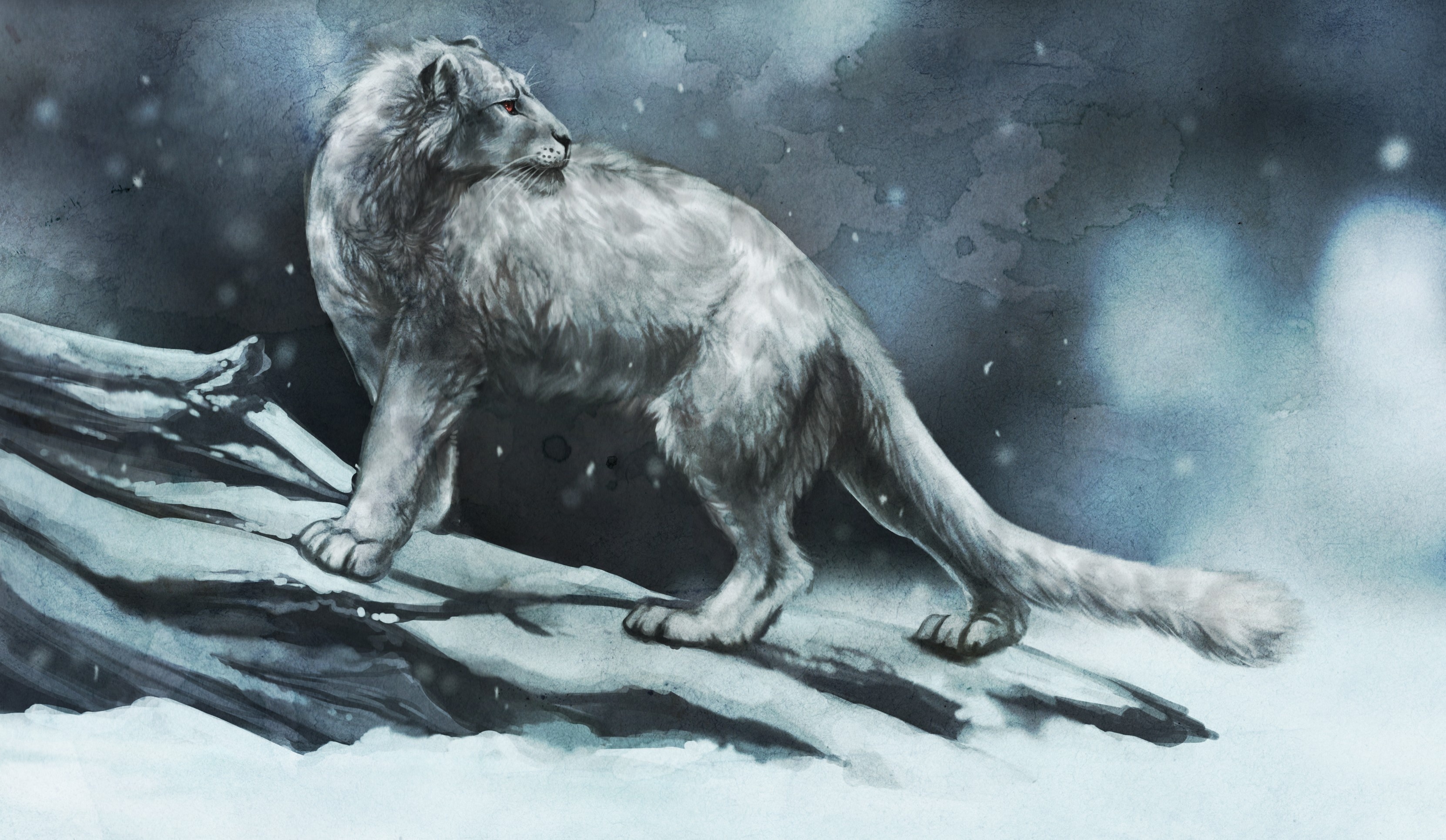 White Lion HD Wallpaper by Blackpassion777