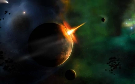 Sci Fi collision HD Desktop Wallpaper | Background Image