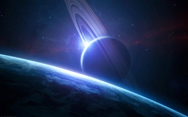 Sci Fi planetary ring HD Desktop Wallpaper | Background Image