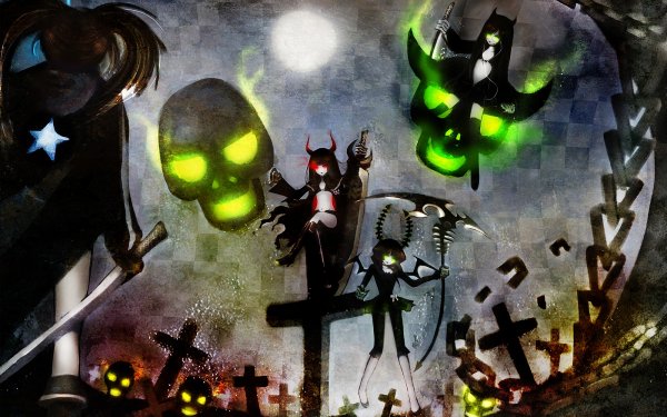 Anime Black Rock Shooter Dead Master Black Gold Saw HD Wallpaper | Background Image