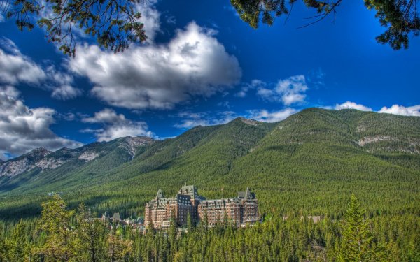Man Made Building Banff Hotel Canadian Rockies HD Wallpaper | Background Image