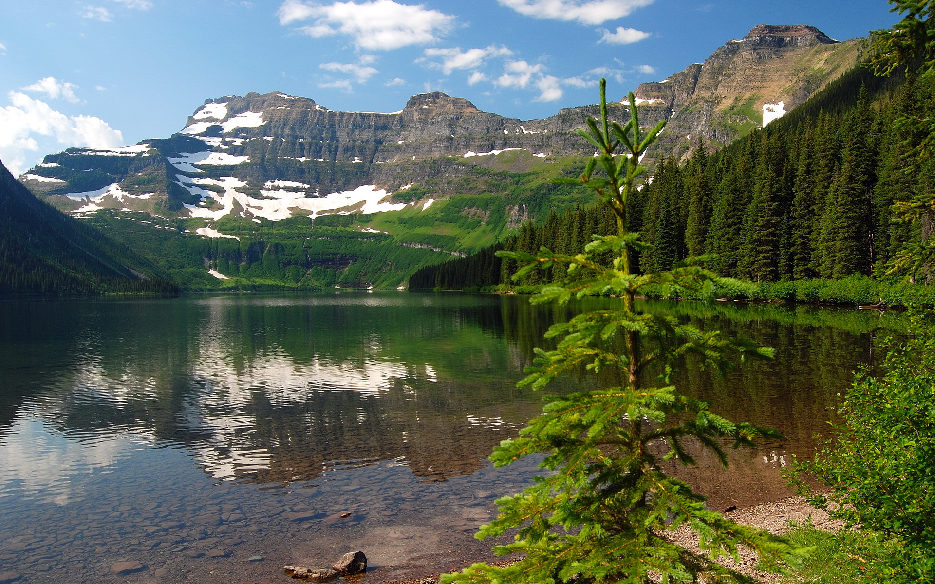 Download Sky Cloud Mountain Forest Landscape Lake Nature Reflection HD ...