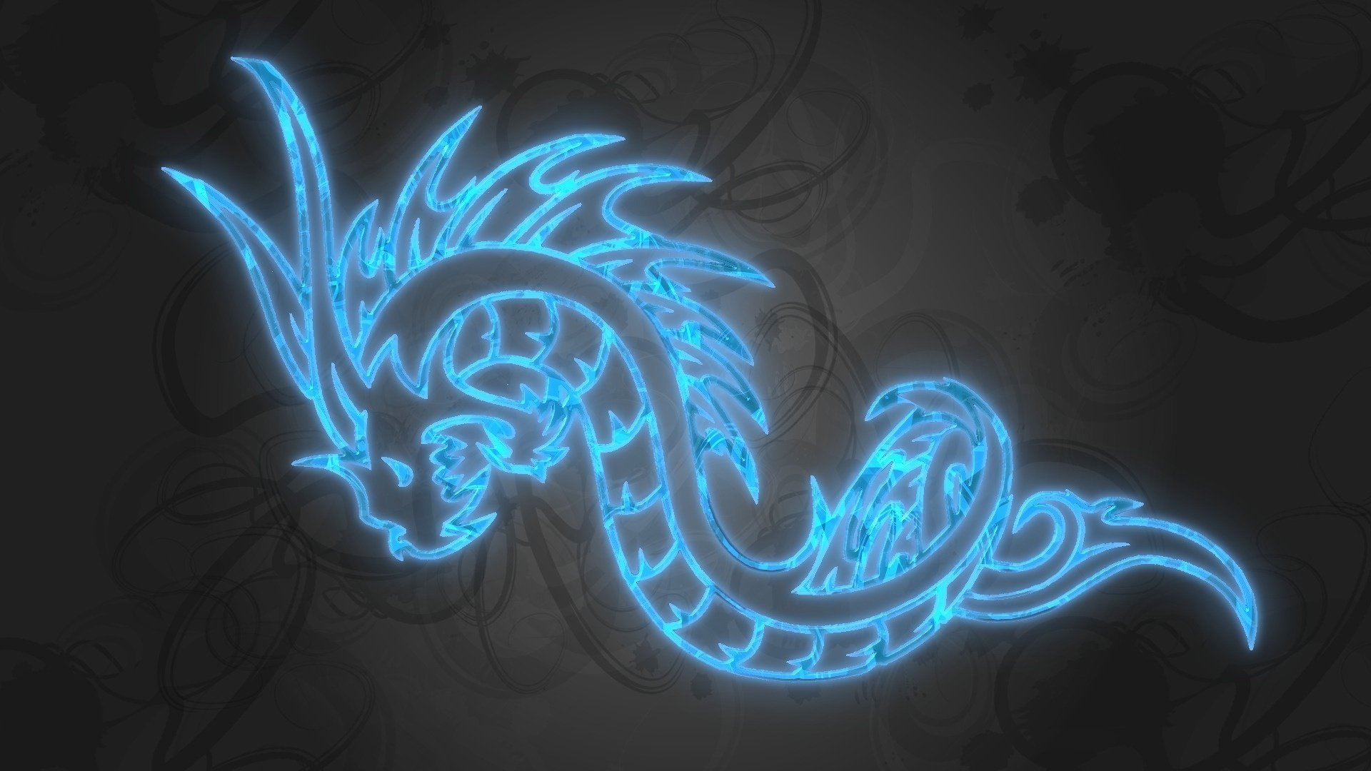 cool blue and black dragons
