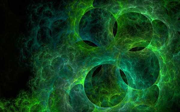 Abstract Green Plasma Circle HD Wallpaper | Background Image