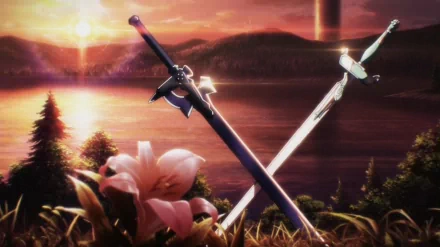 sunset flower lake sword Anime Sword Art Online HD Desktop Wallpaper | Background Image