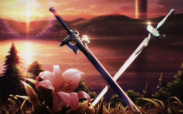Anime Sword Art Online Sword Lake Flower Sunset HD Wallpaper | Background Image