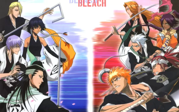 Izuru Kira Byakuya Kuchiki Gin Ichimaru Soifon (Bleach) Rangiku Matsumoto Yoruichi Shihôin Tōshirō Hitsugaya Renji Abarai Ichigo Kurosaki Anime Bleach HD Desktop Wallpaper | Background Image