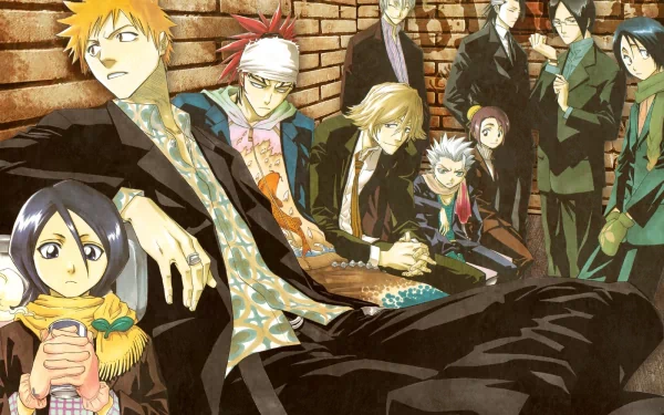 Hanataro Yamada Uryu Ishida Momo Hinamori Tōshirō Hitsugaya Gin Ichimaru Kisuke Urahara Renji Abarai Ichigo Kurosaki Rukia Kuchiki Anime Bleach HD Desktop Wallpaper | Background Image