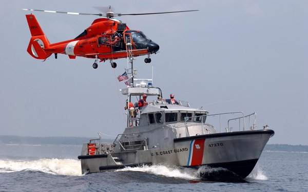 Military Coast Guard Boat Ship Helicopter HD Wallpaper | Background Image