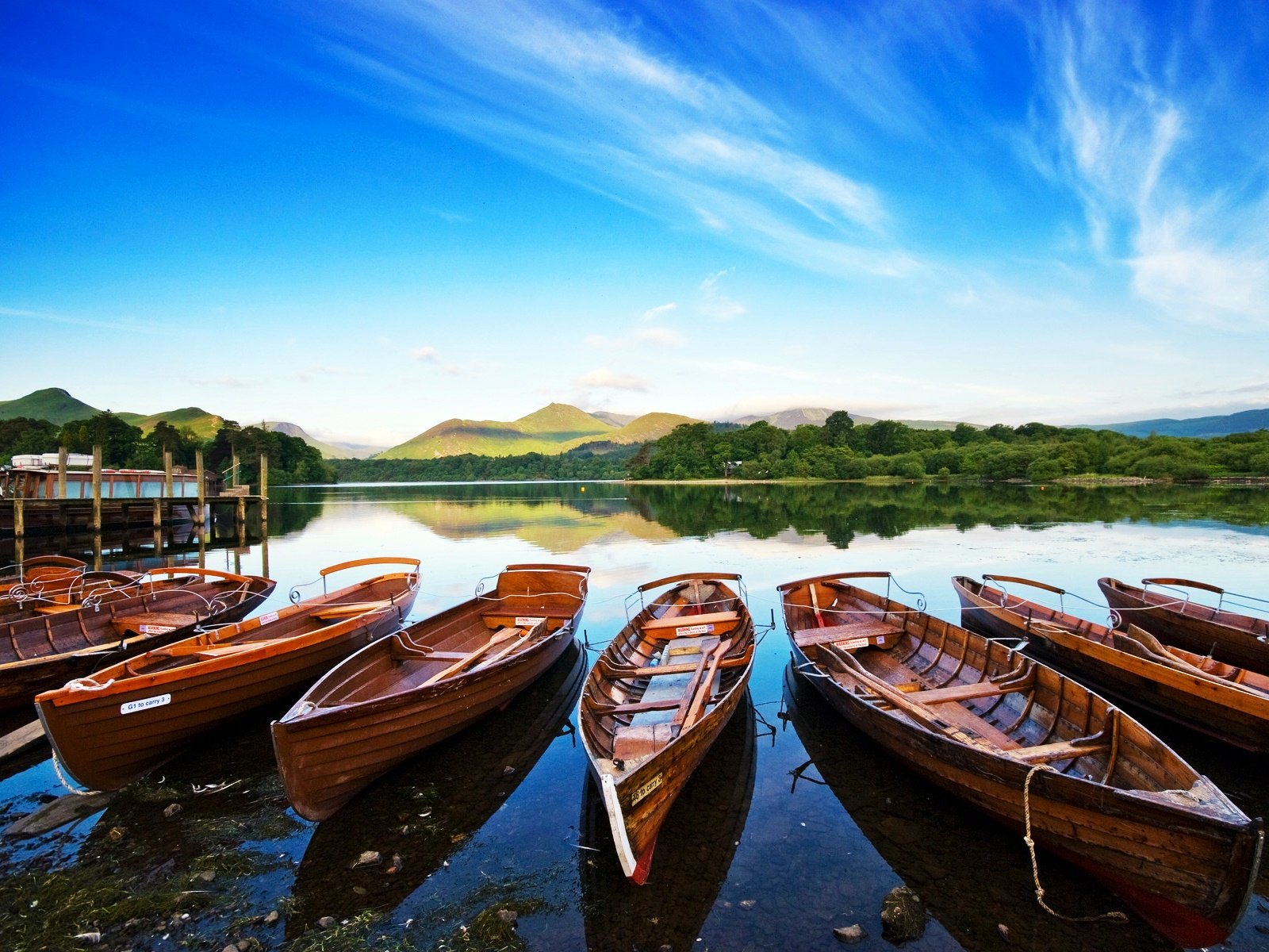 Download Canoe Water Lake Sky Reflection Vehicle Boat Wallpaper