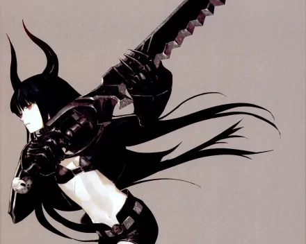 Black Gold Saw Anime Black Rock Shooter HD Desktop Wallpaper | Background Image