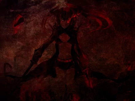 Black Gold Saw Anime Black Rock Shooter HD Desktop Wallpaper | Background Image