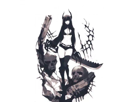 Black Gold Saw Anime Black Rock Shooter HD Desktop Wallpaper | Background Image